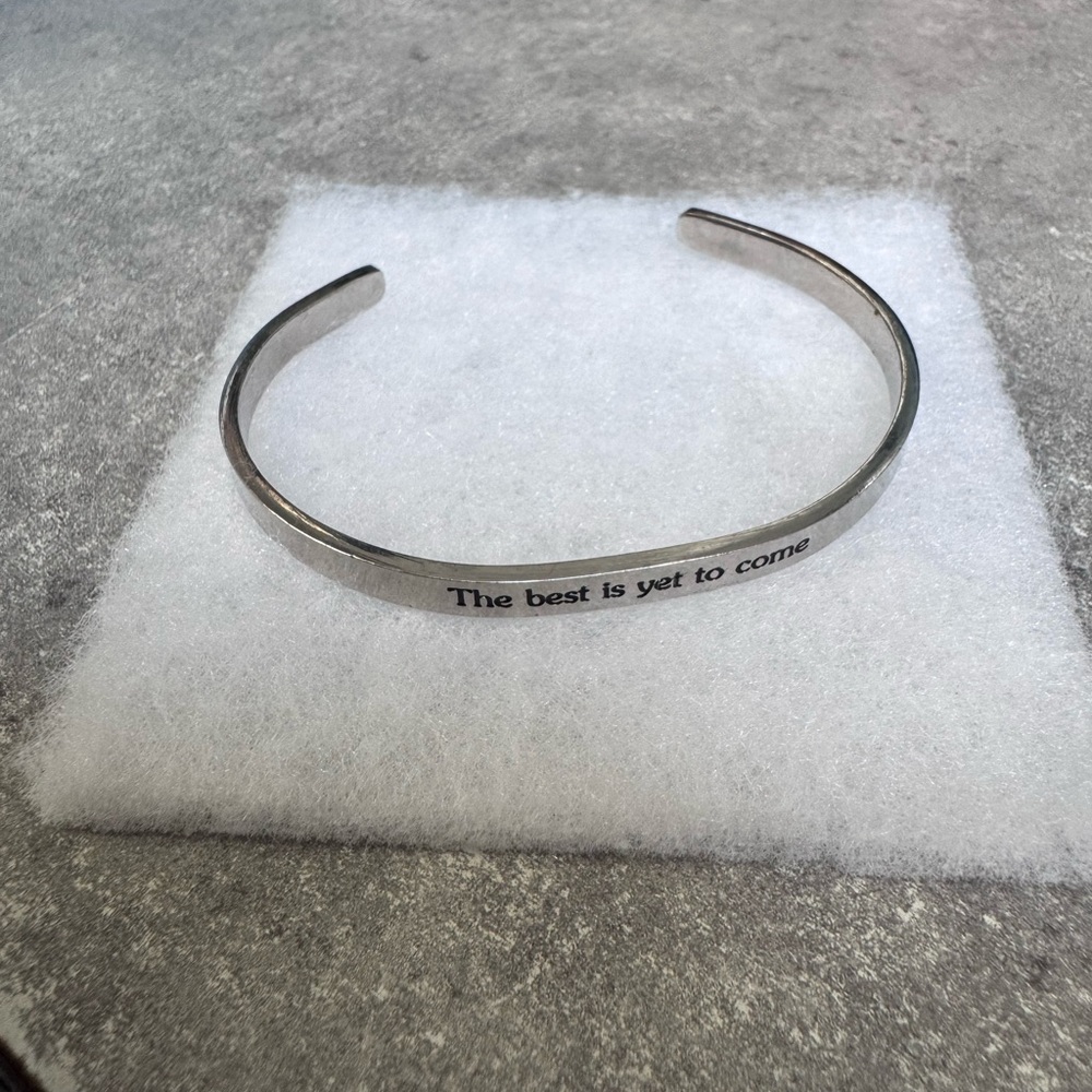 Silver Inspirational Cuff Bracelet